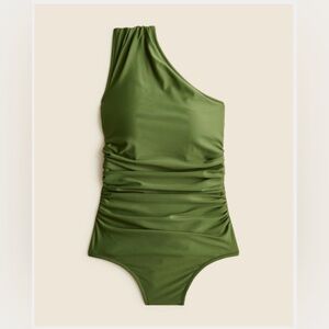 J.Crew Women’s Ruched One Shoulder One piece Swimsuit, NWT, 10